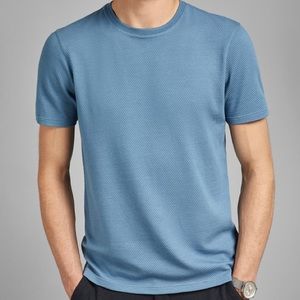 Ted Baker JAMIN textured cotton blend T-shirt